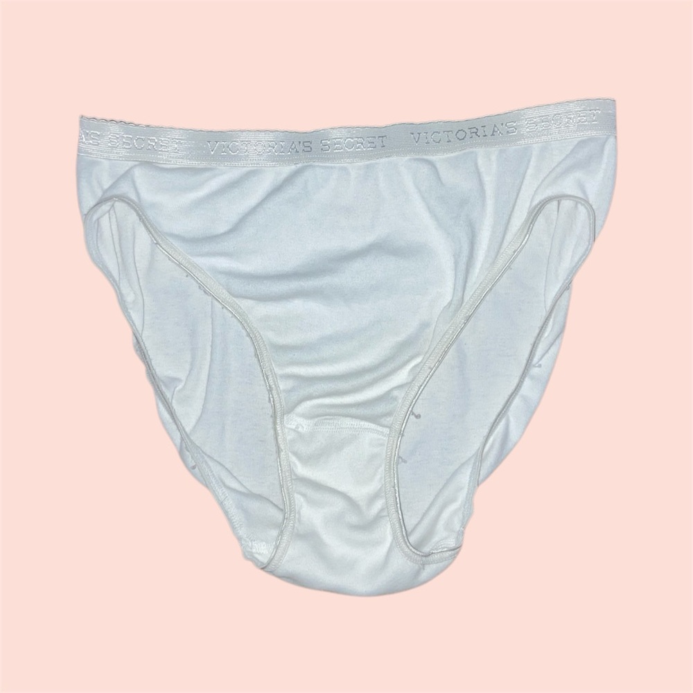 Vintage 2000 White Hi-leg Brief Panty